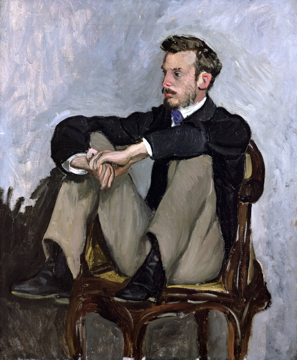 Porträtt av Auguste Renoir (1841-1919), 1867 av Jean Frederic Bazille