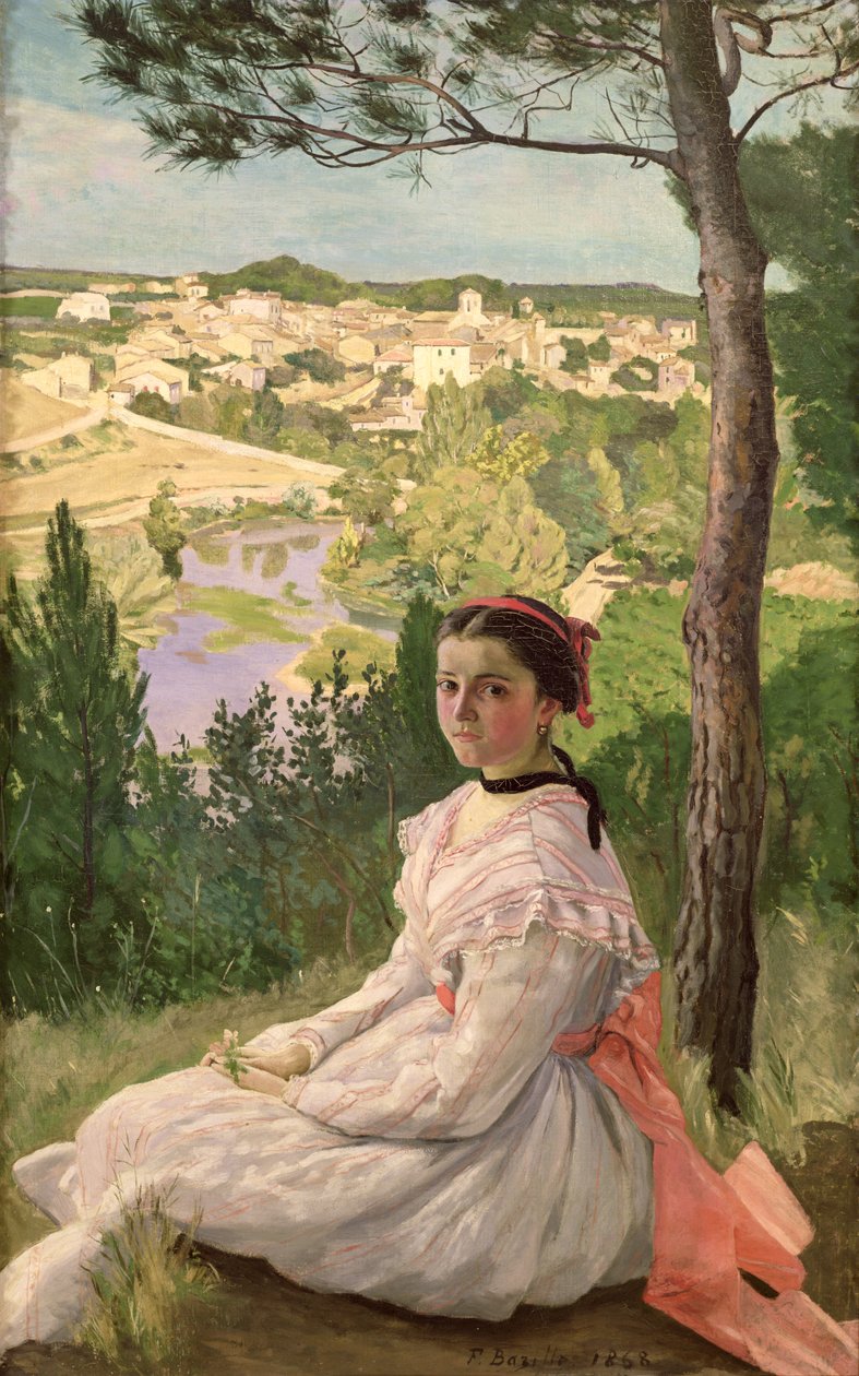 Utsikt över byn, Castelnau, 1868 av Jean Frederic Bazille