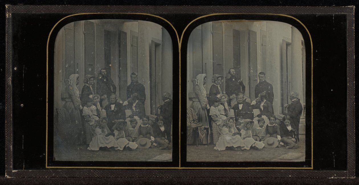 (Group portrait of fourteen members of the Circle of Eynard-Lullin) av Jean Gabriel Eynard