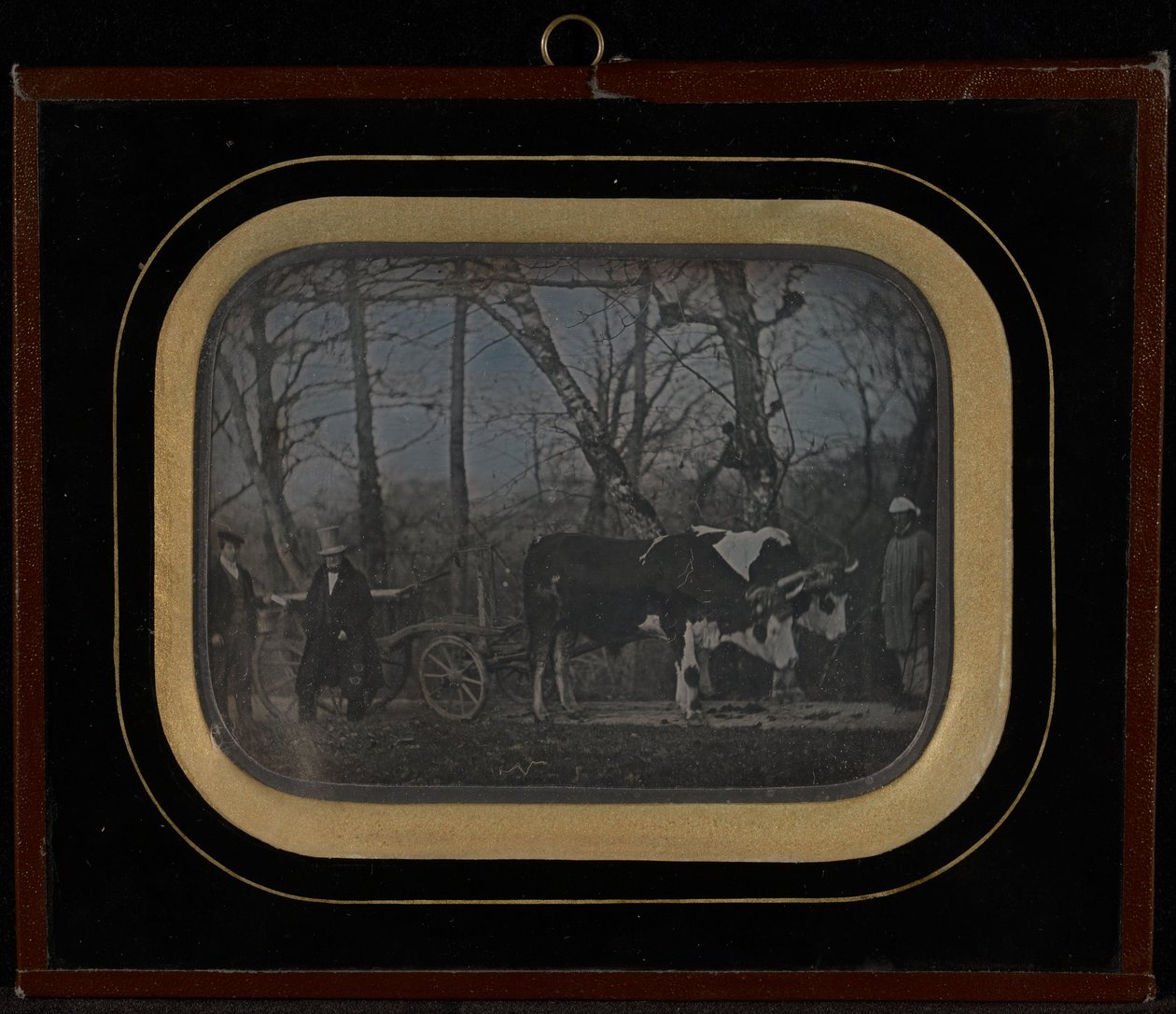(Jean-Gabriel Eynard med två tjänare och en oxvagn) av Jean Gabriel Eynard