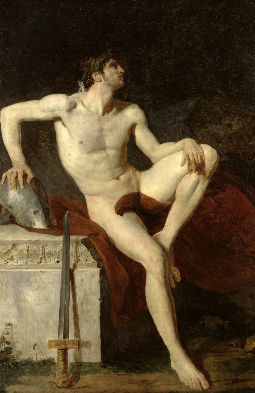 Sittande gladiator av Jean Germain Drouais