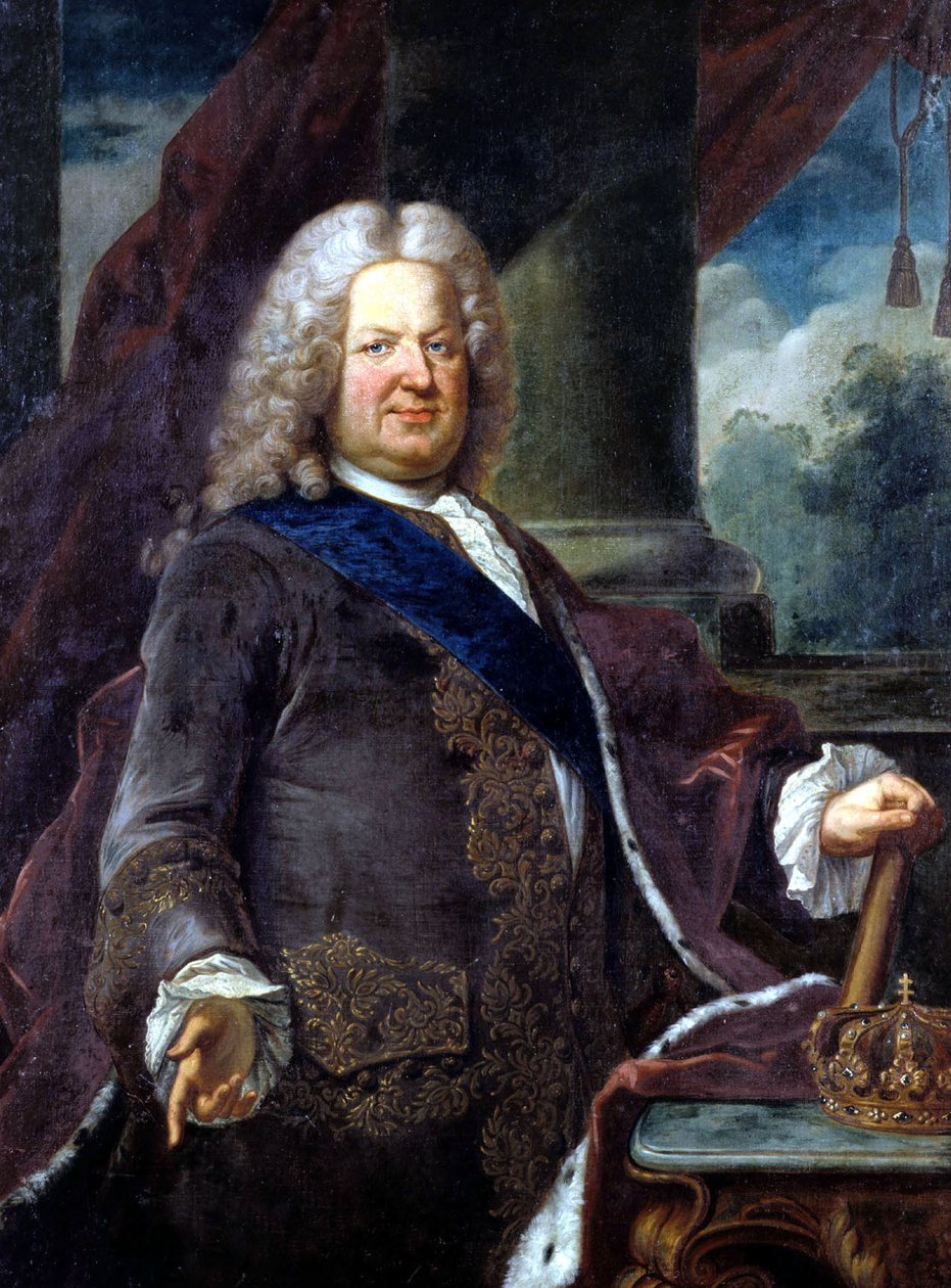 Stanislas Leszczynski, kung av Polen olja på duk av Jean Girardet
