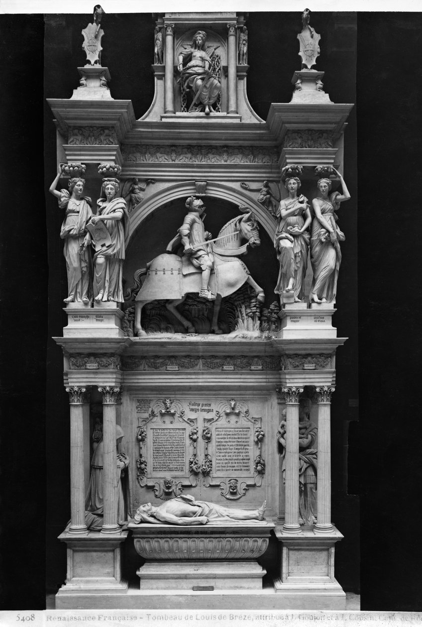 Reproduktion av Louis de Brezes (1477-1531) grav i Rouens katedral (gips) av Jean Goujon