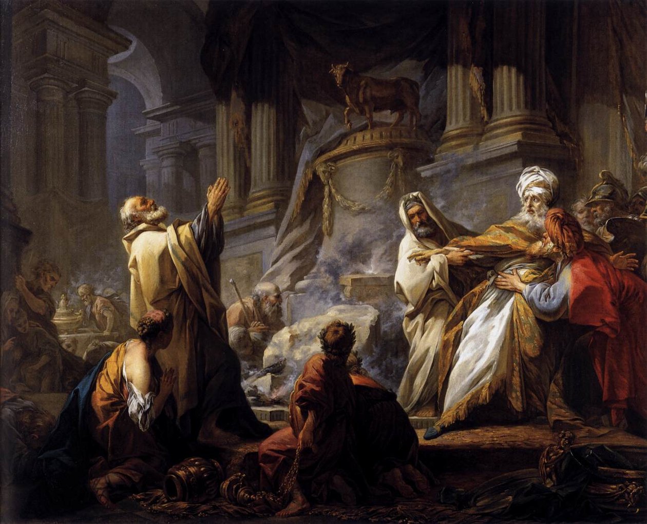Jeroboam Offering Sacrifice for the Idol av Jean Honore Fragonard