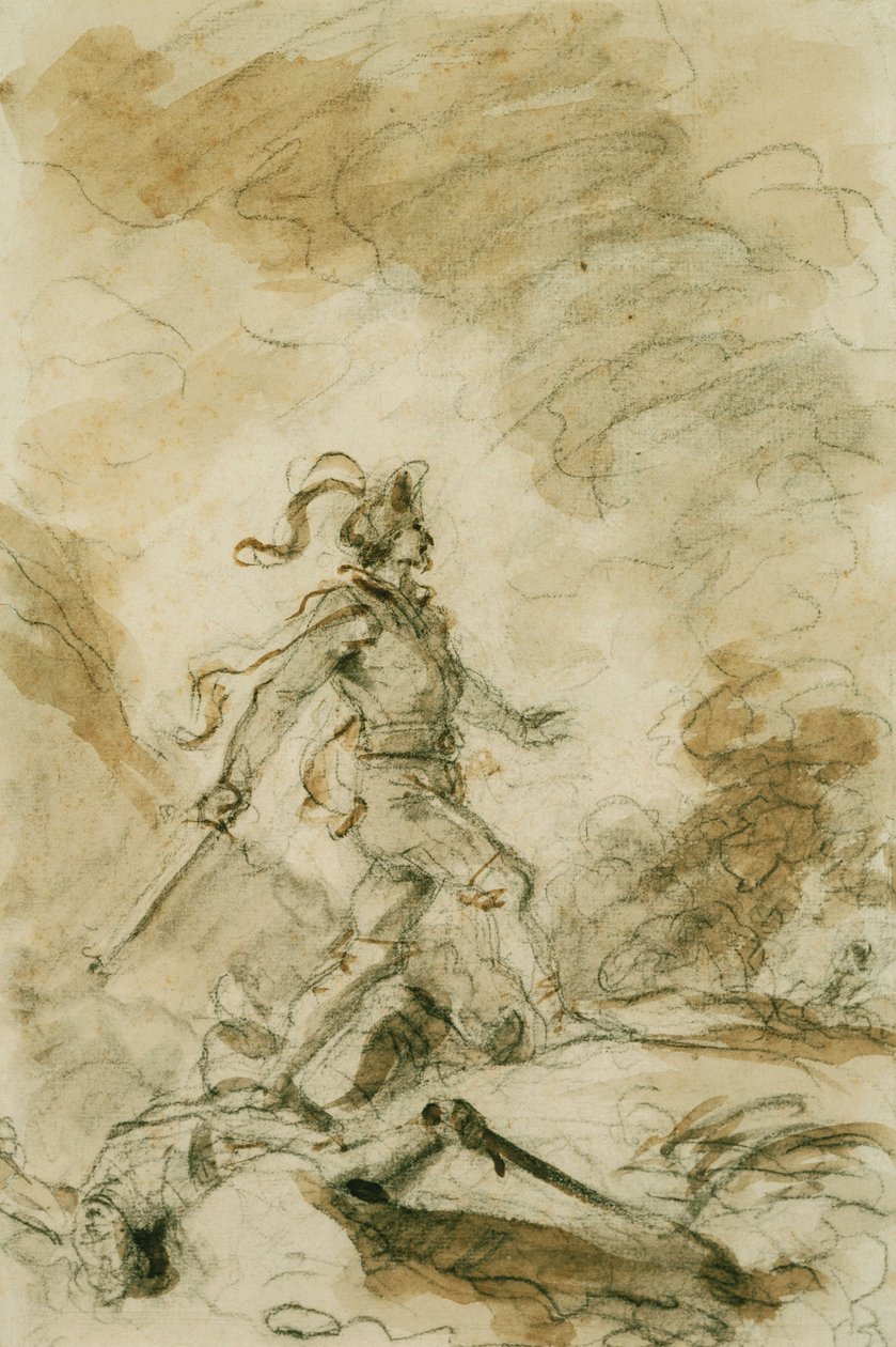 Odorico dödar Corebo och ger sig ut i jakten på Isabella av Jean Honore Fragonard