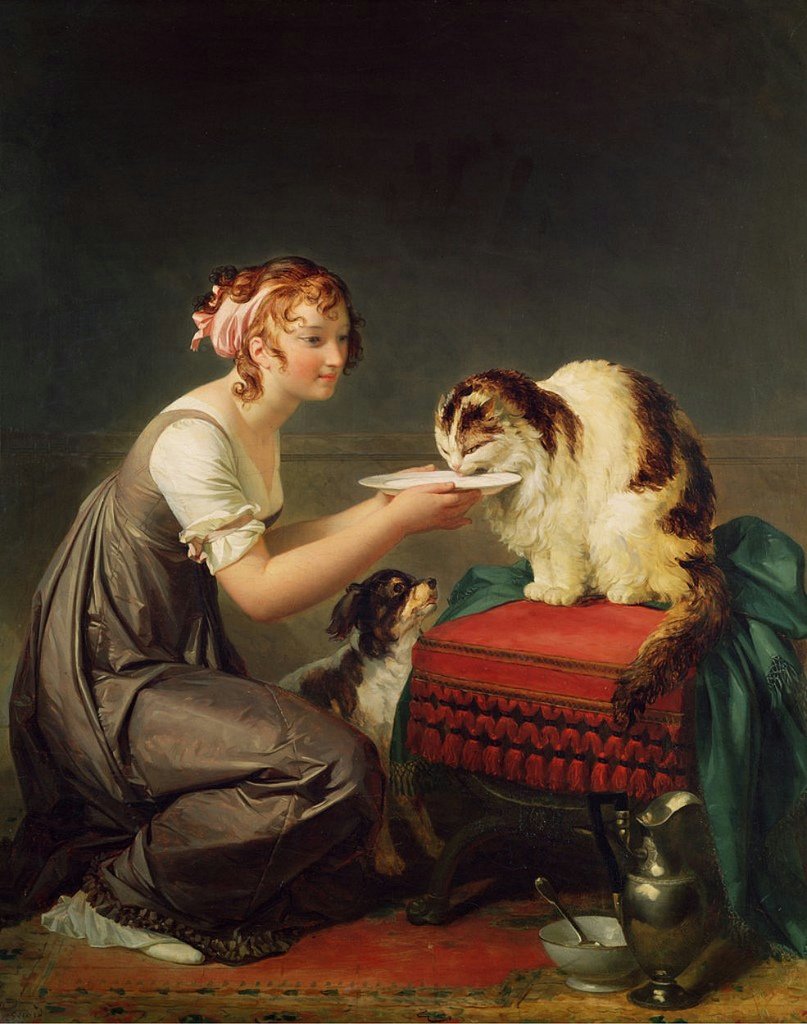 The Cats Lunch av Jean Honore Fragonard