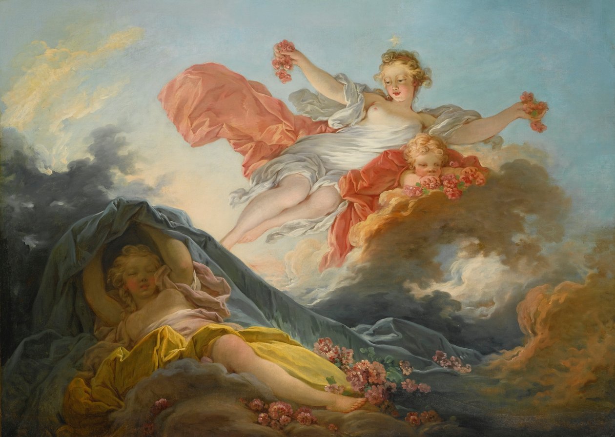 The Goddess Aurora triumphing over Night av Jean-Honore Fragonard