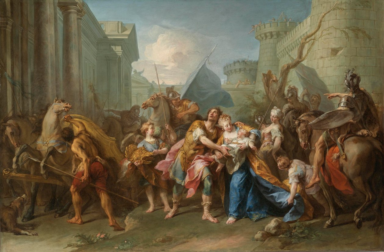 Farvälen till Andromache och Hector av Jean II Restout