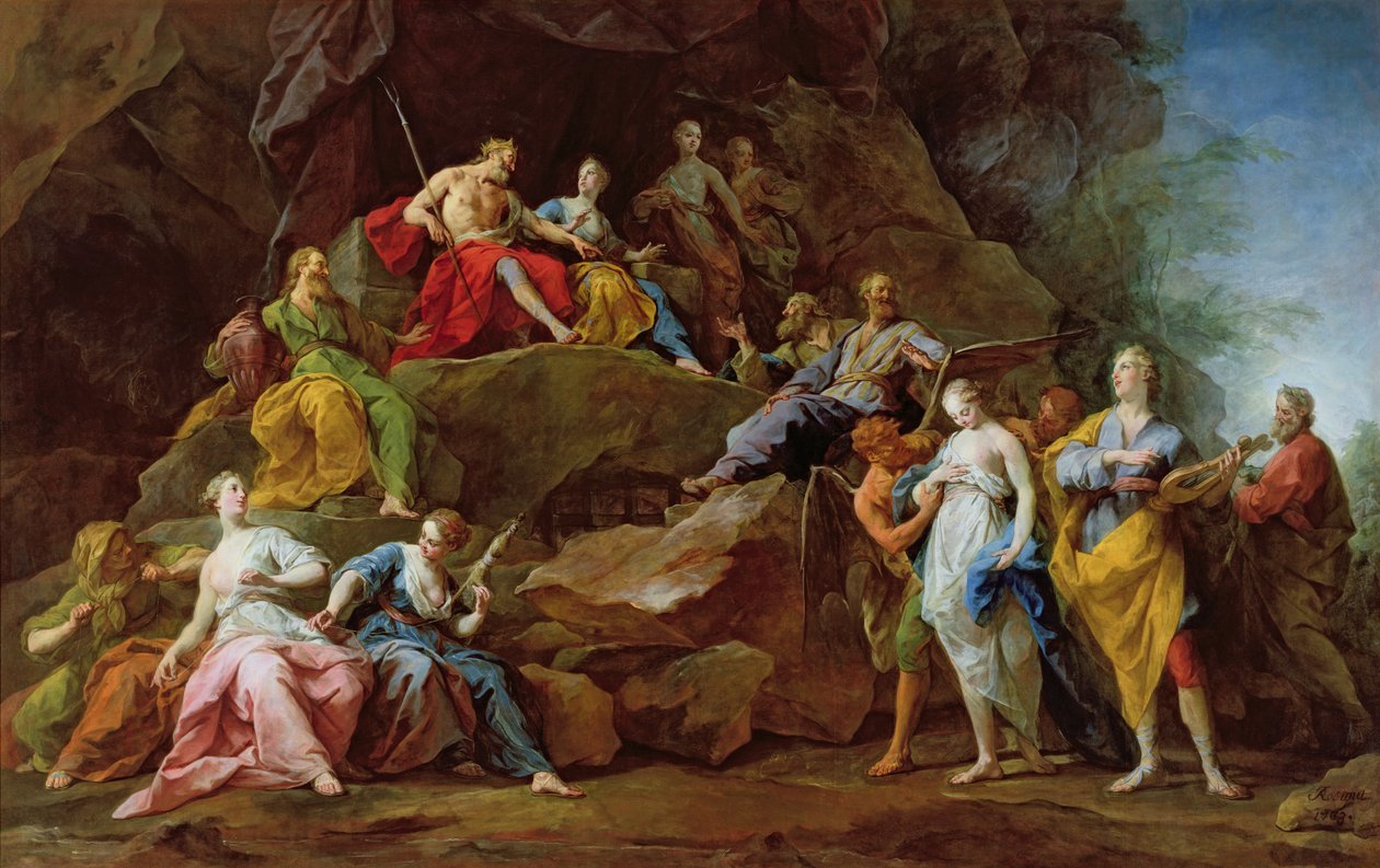 O Orpheus i le Lalolalo na toe maua Eurydice, poʻo le Musika, 1763swed av Jean Bernard Restout