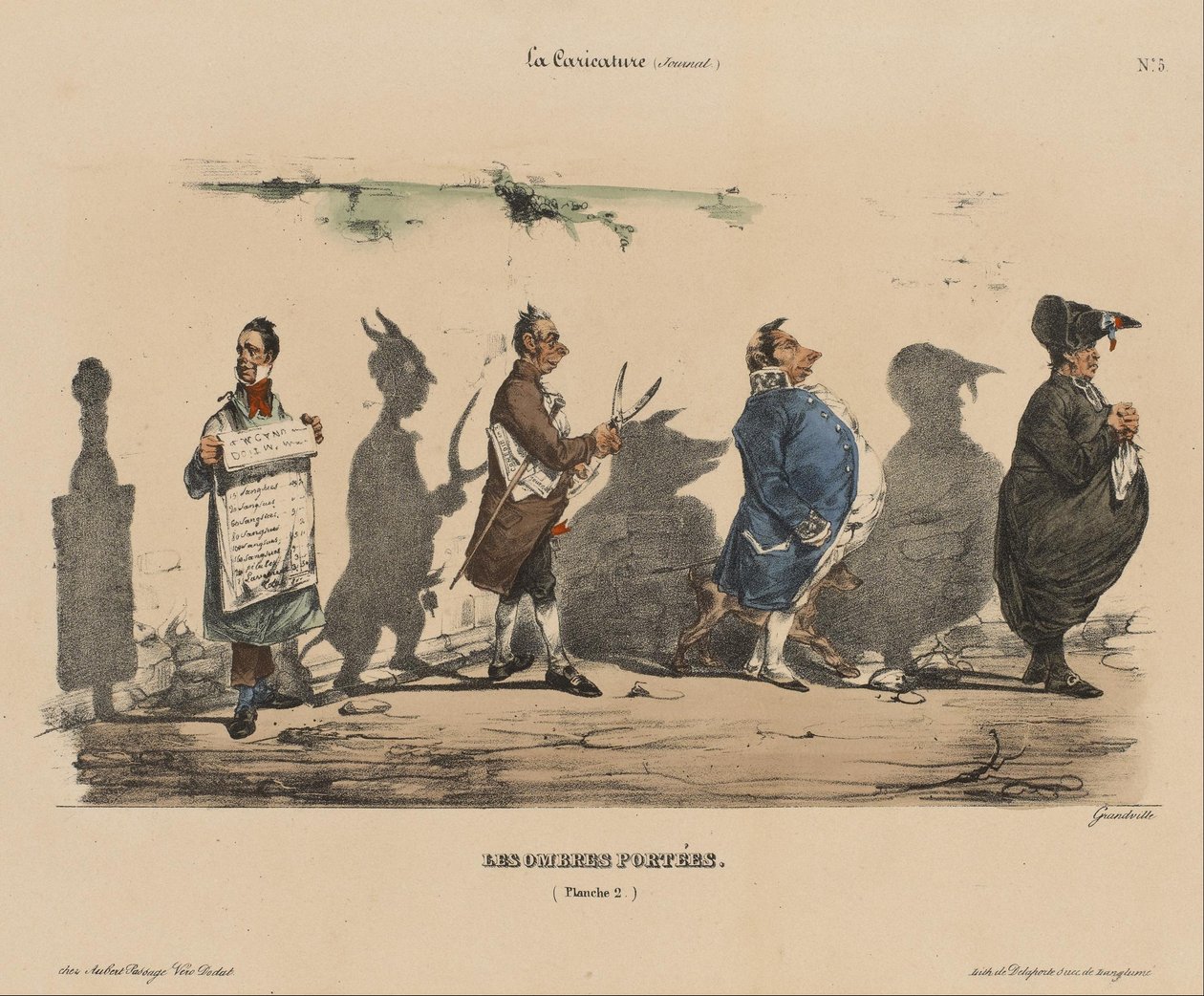 Karikatyren; Skuggorna, nr 5 av Jean Ignace Isidore Gérard