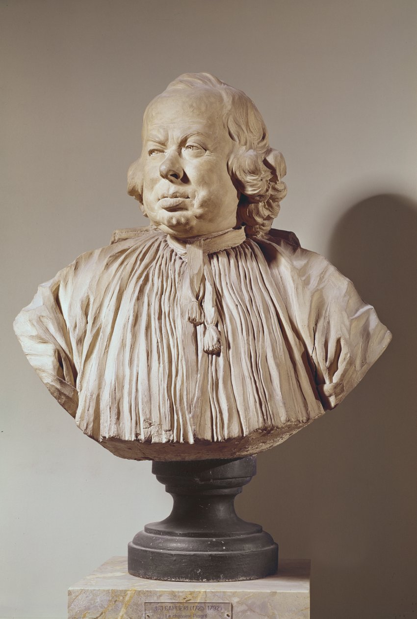 Porträttbyst av kanon Alexandre-Gui Pingre (1711-96) (terrakotta) av Jean Jacques Caffieri