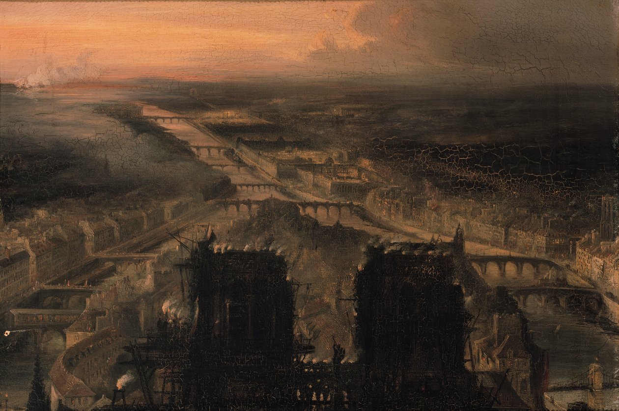 Belysning av Notre Dame för att fira valet av prins Louis-Napoleon Bonaparte (1808-73) till republiken, efter 1850 av Jean Jacques Champin