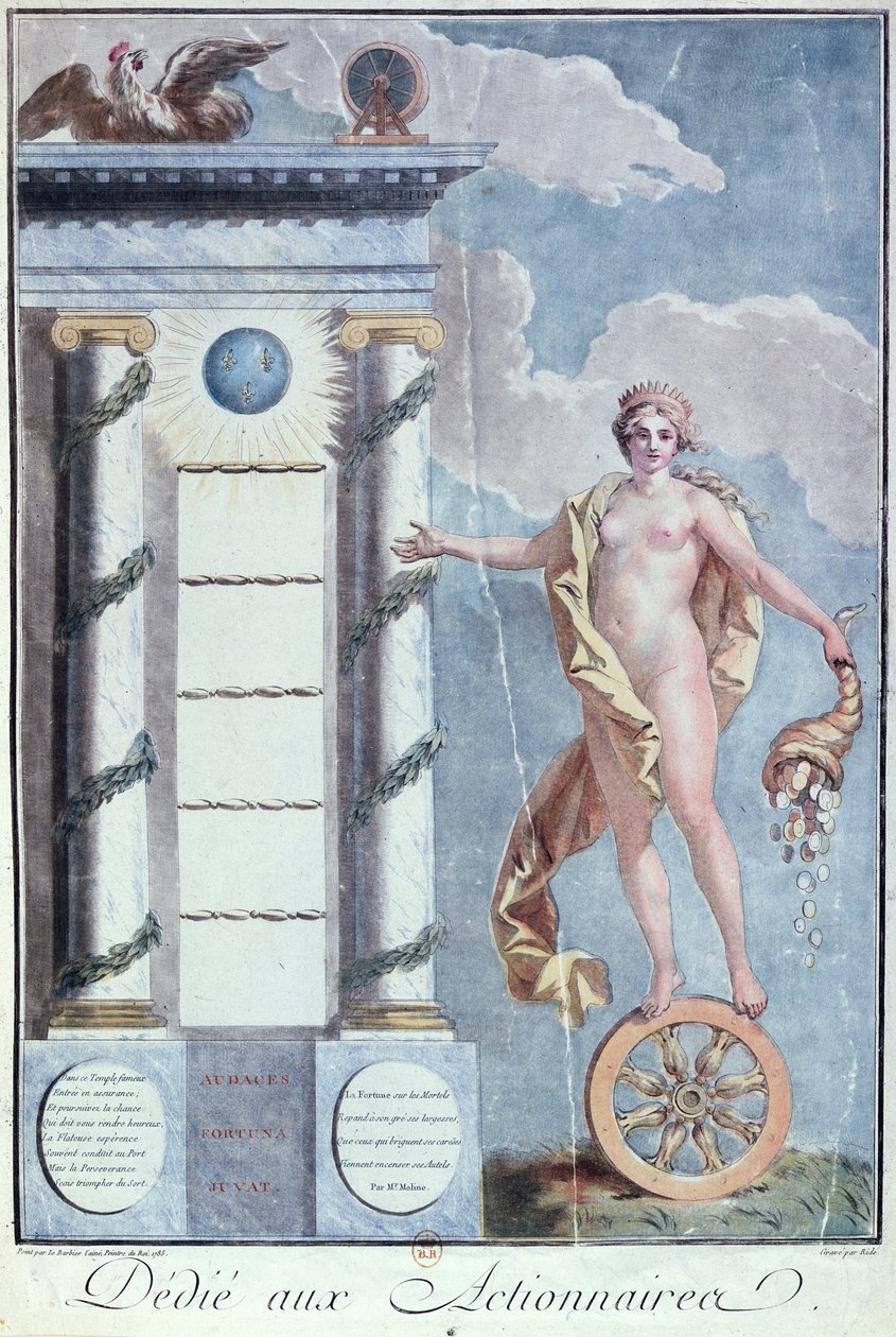 Allegori över det franska kungliga lotteriet, 1785 av Jean Jacques Francois Le Barbier