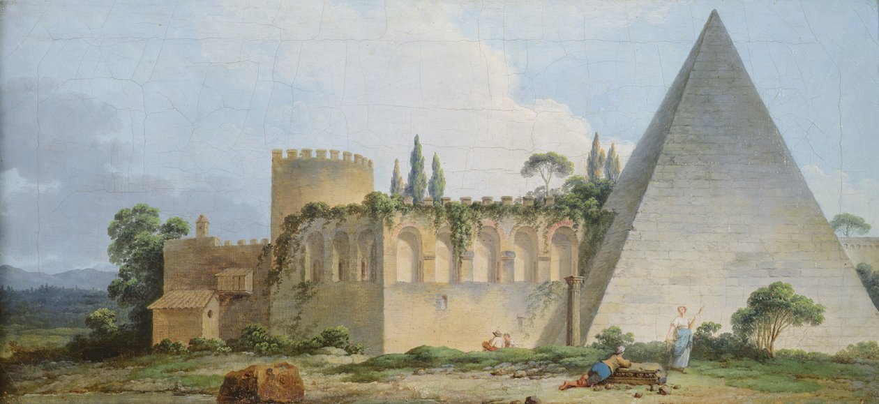 Gaius Cestius grav, Rom av Jean Jacques Francois Le Barbier