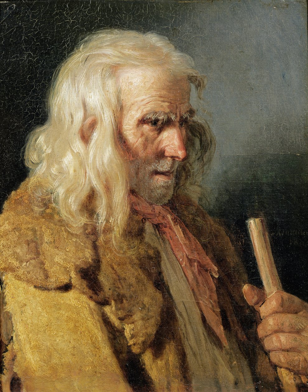 Porträtt av en bretonsk bonde, 1834 av Jean Jacques Francois Monanteuil