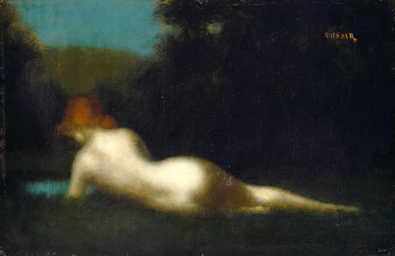 Reclining naken av Jean-Jacques Henner