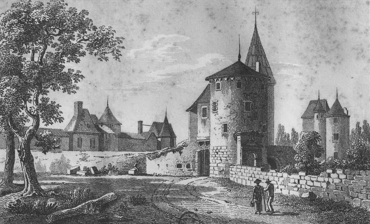 Utsikt över Château de Montaigne av Jean Jerome Baugean