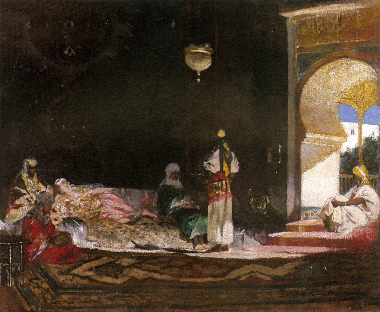 Haremscene av Jean Joseph Benjamin Constant