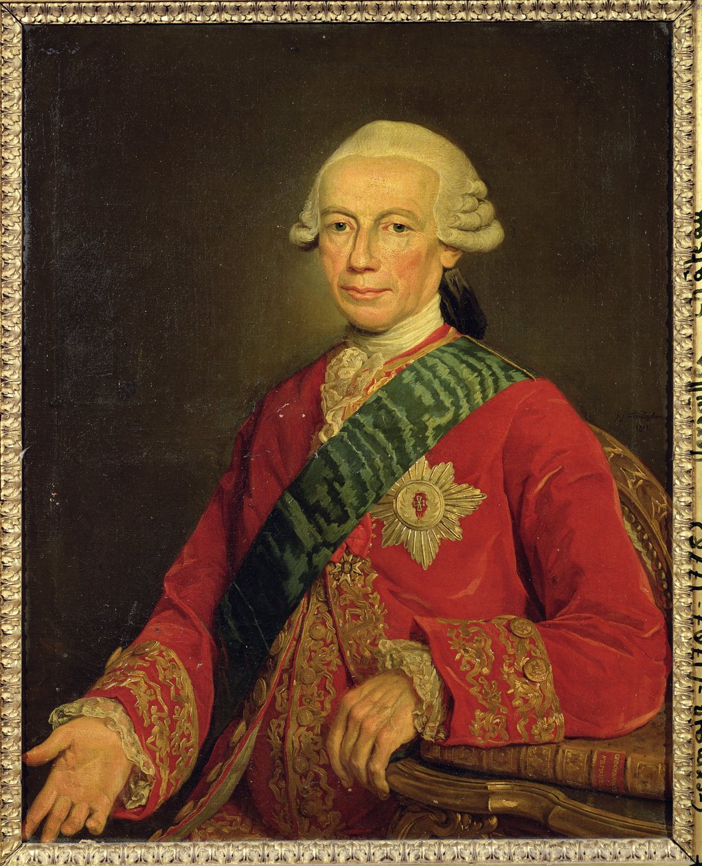 Greve Claude-Louis-Robert de Saint-Germain (1707-78) 1777 av Jean Joseph Taillasson