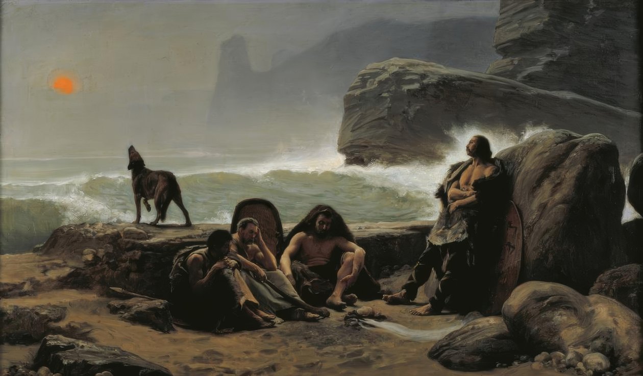 Les gardescôtes gaulois (Galliska kustbevakningen) av Jean Jules Antoine Lecomte du Nouy