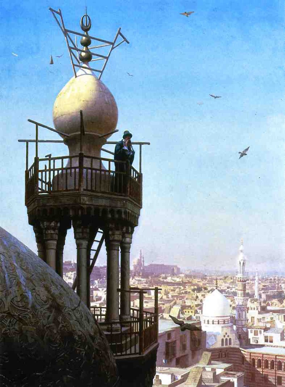 Muezzin ropande, 1878 av Jean Leon Gerome