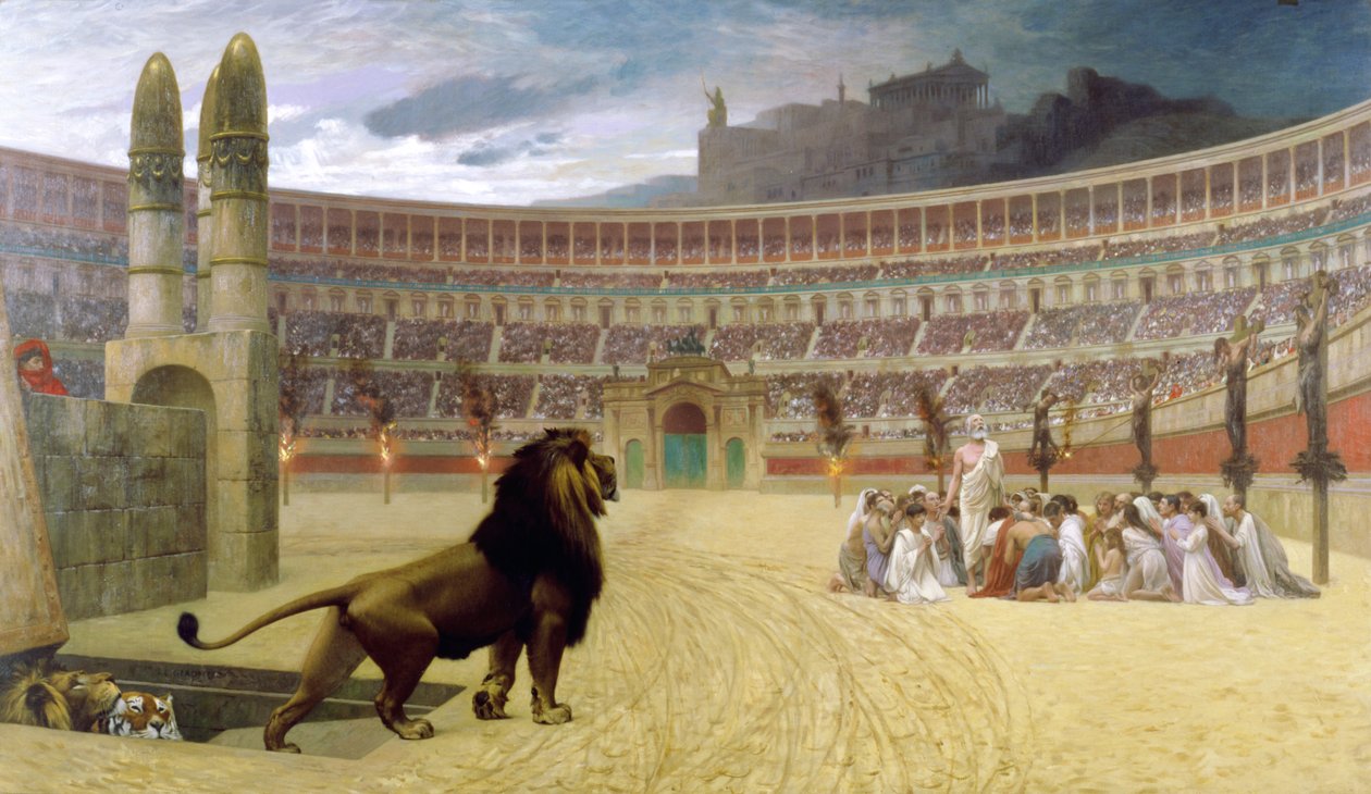 Den kristna martyrens sista bön, 1863-83 av Jean Leon Gerome