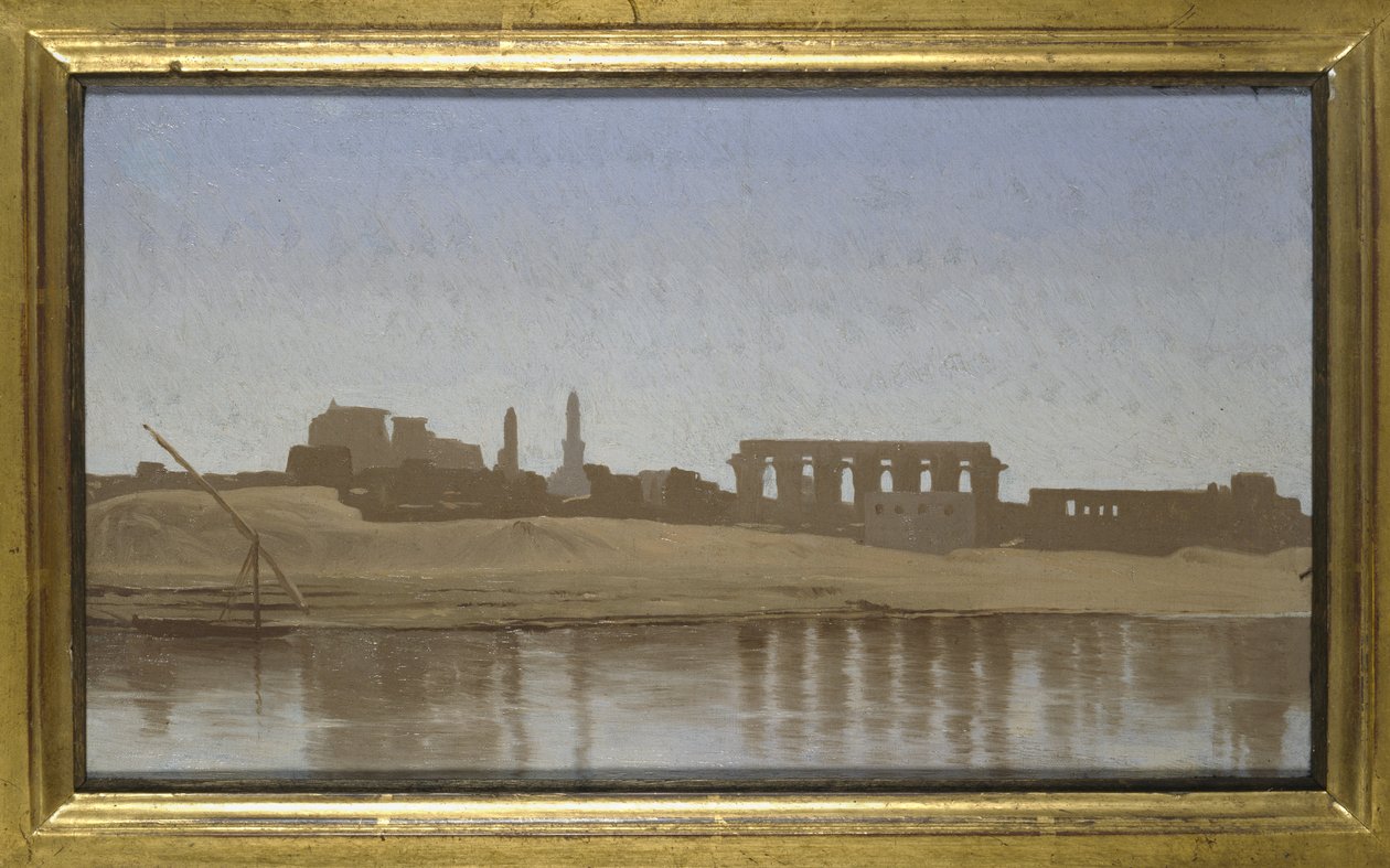 Nilen vid Luxor, 1857 (olja på duk på papp) av Jean Leon Gerome