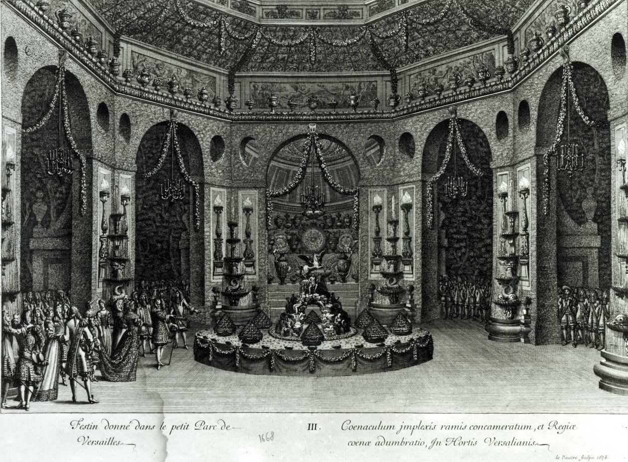 Högtid ges på den lilla tomten i Versailles, 1678 av Jean Lepautre