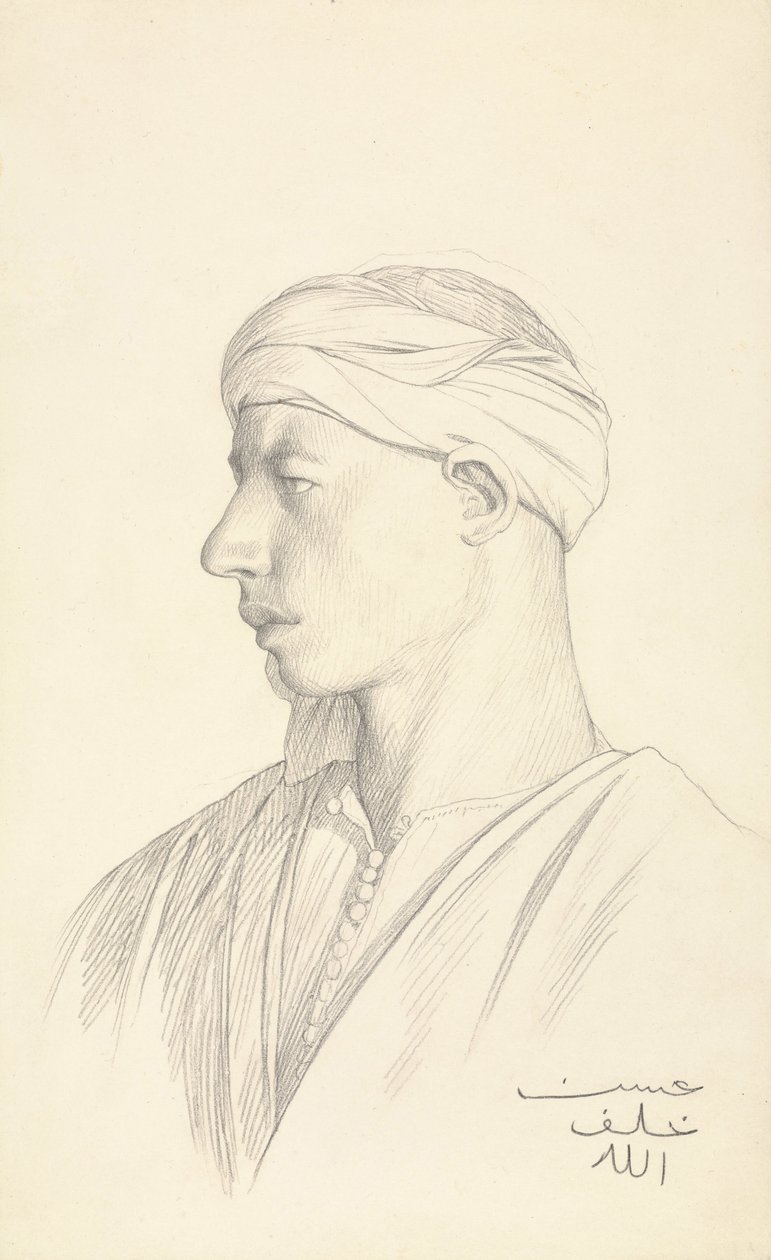 Porträtt av en egyptisk Fellah av Jean Leon Gerome
