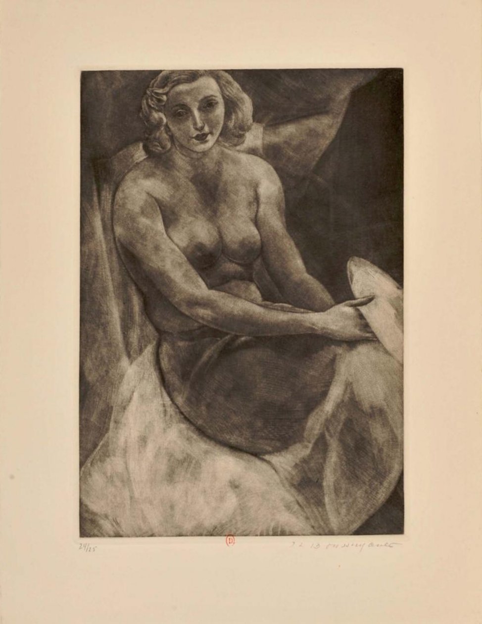 Visages, suite de quatorze gravures à la manière noire av Jean Louis Boussingault