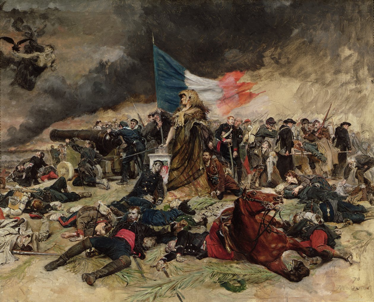 Allegori om belägringen av Paris, 1870 av Jean Louis Ernest Meissonier