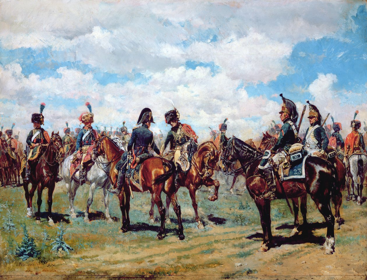 Soldater till häst av Jean Louis Ernest Meissonier