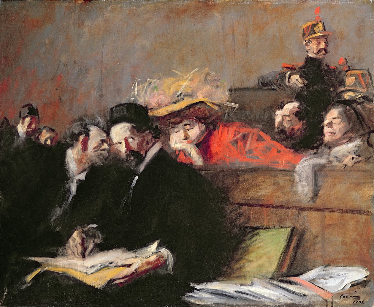 Rättens publik, 1908 av Jean Louis Forain