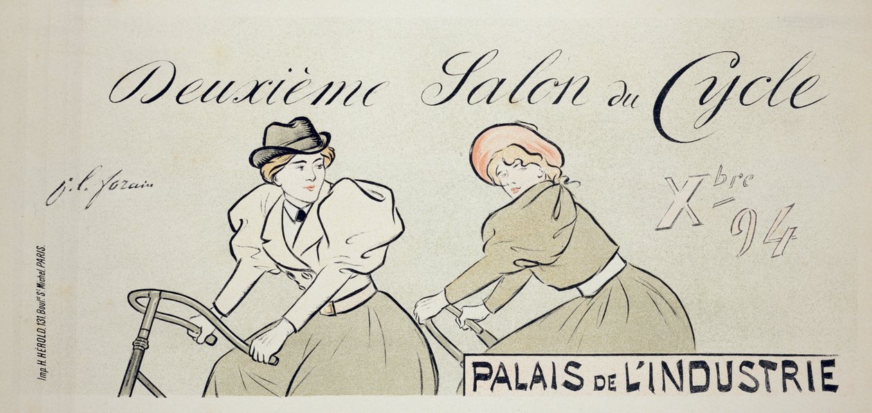 Reproduktion av en affisch som annonserar "Salon du Cycle", vid Palais de L
