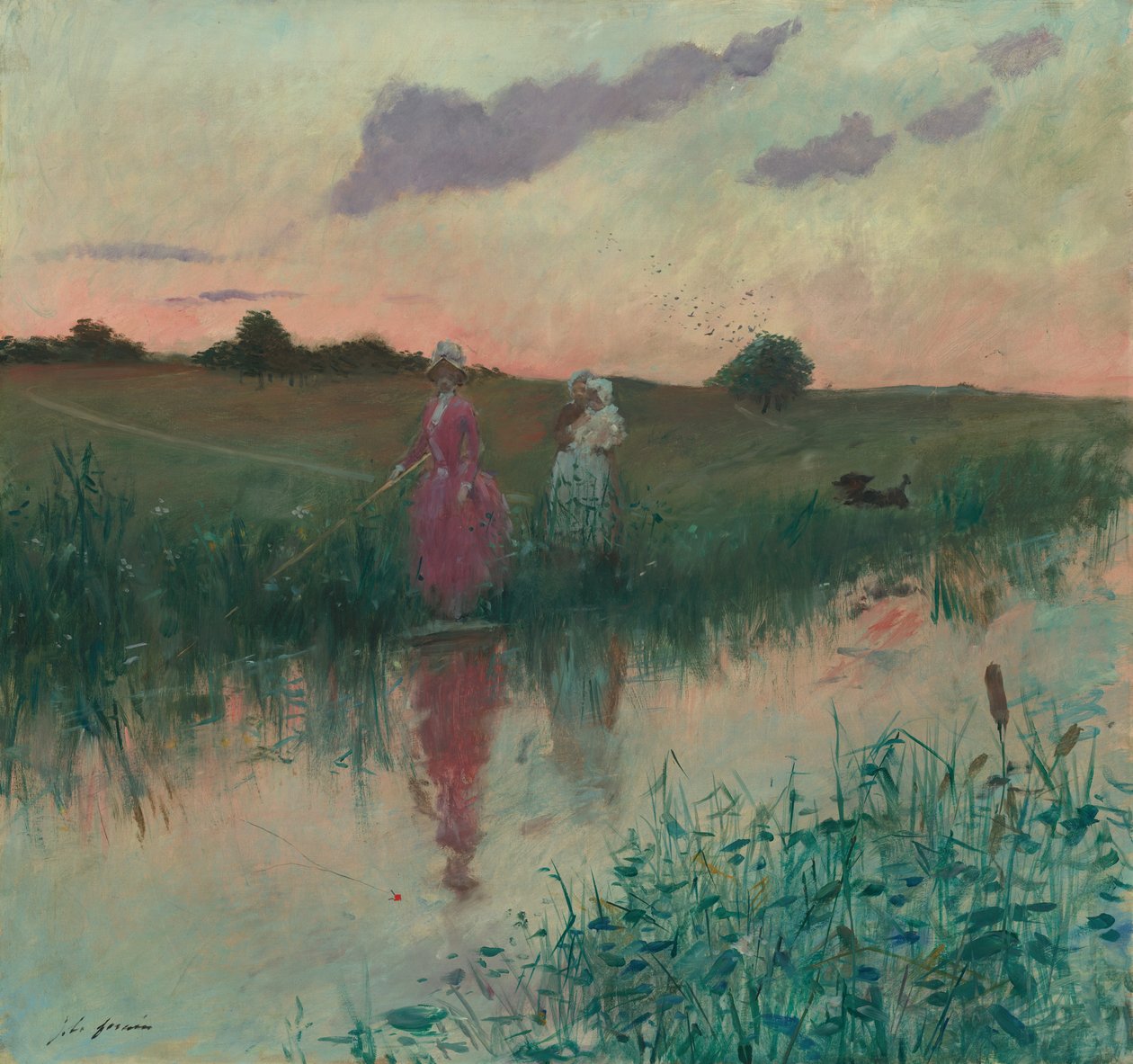 The Artist´s Wife Fishing av Jean Louis Forain