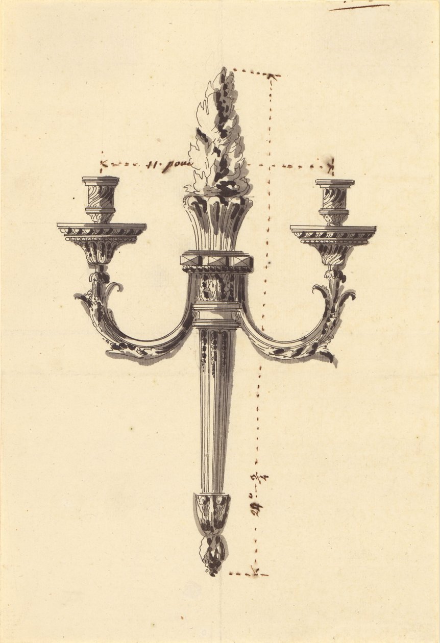 Drawing for a Wall Light av Jean Louis Prieur