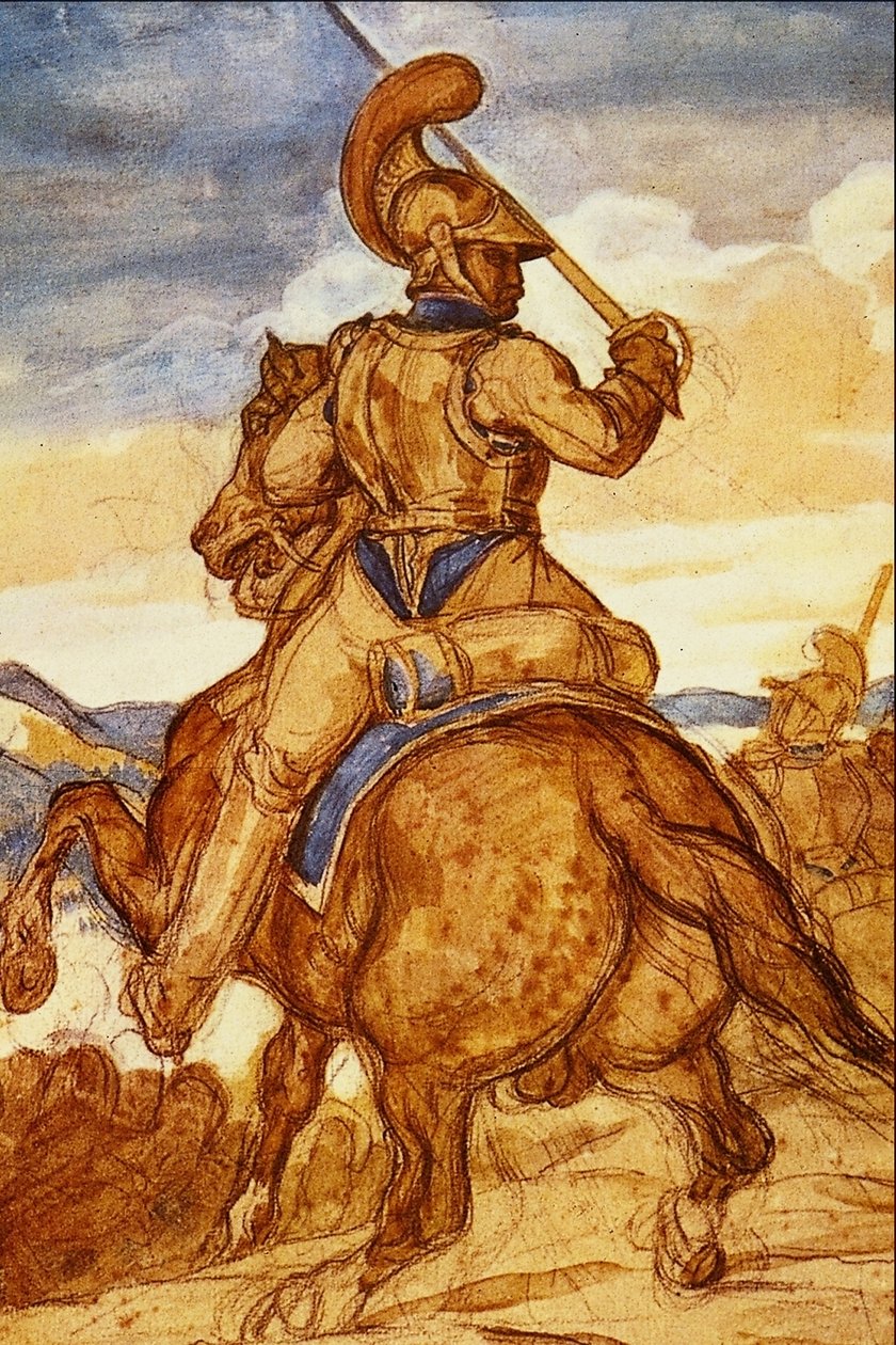 Mounted Officer of the Carabineers  av Theodore Gericault