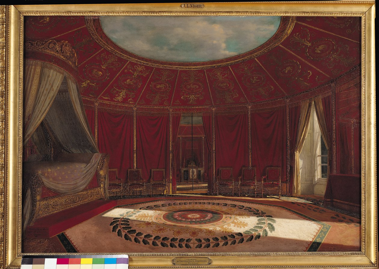 Kejsarinnan Josephines (1763-1814) sovrum i Malmaison, 1870 av Jean Louis Victor Viger du Vigneau