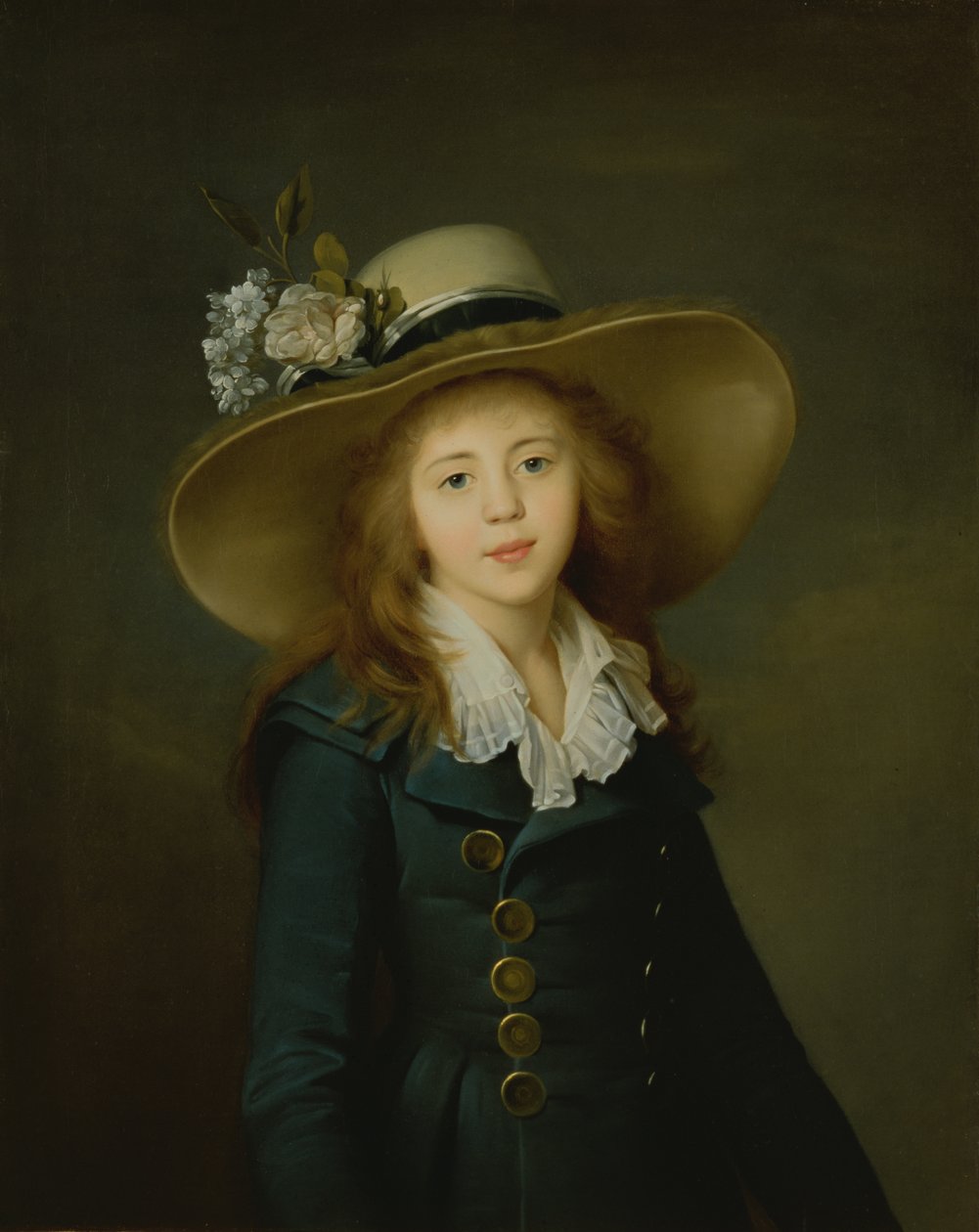 Porträtt av Ekaterina Stroganov som ett barn, 1780-89 av Jean Louis Voille