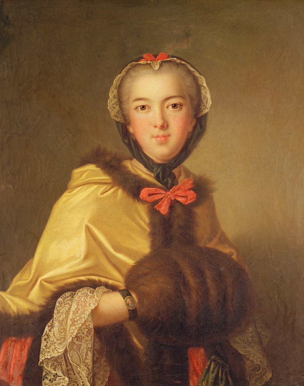 Porträtt av Louis-Henriette de Bourbon-Conti, med ljuddämpare av Jean Marc Nattier