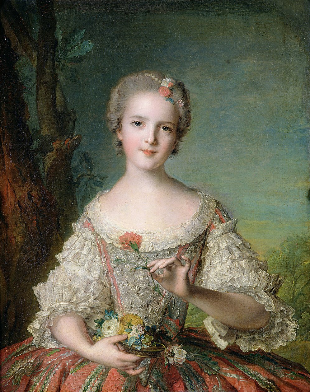 Porträtt av Madame Louise de France (1737-87) vid Fontevrault, 1748 av Jean Marc Nattier