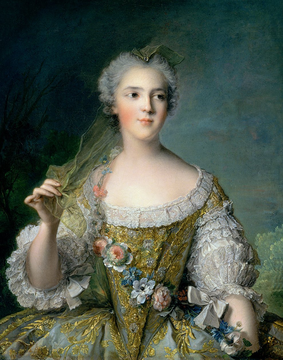 Porträtt av Madame Sophie (1734-82), dotter till Ludvig XV, i Fontevrault, 1748 av Jean Marc Nattier