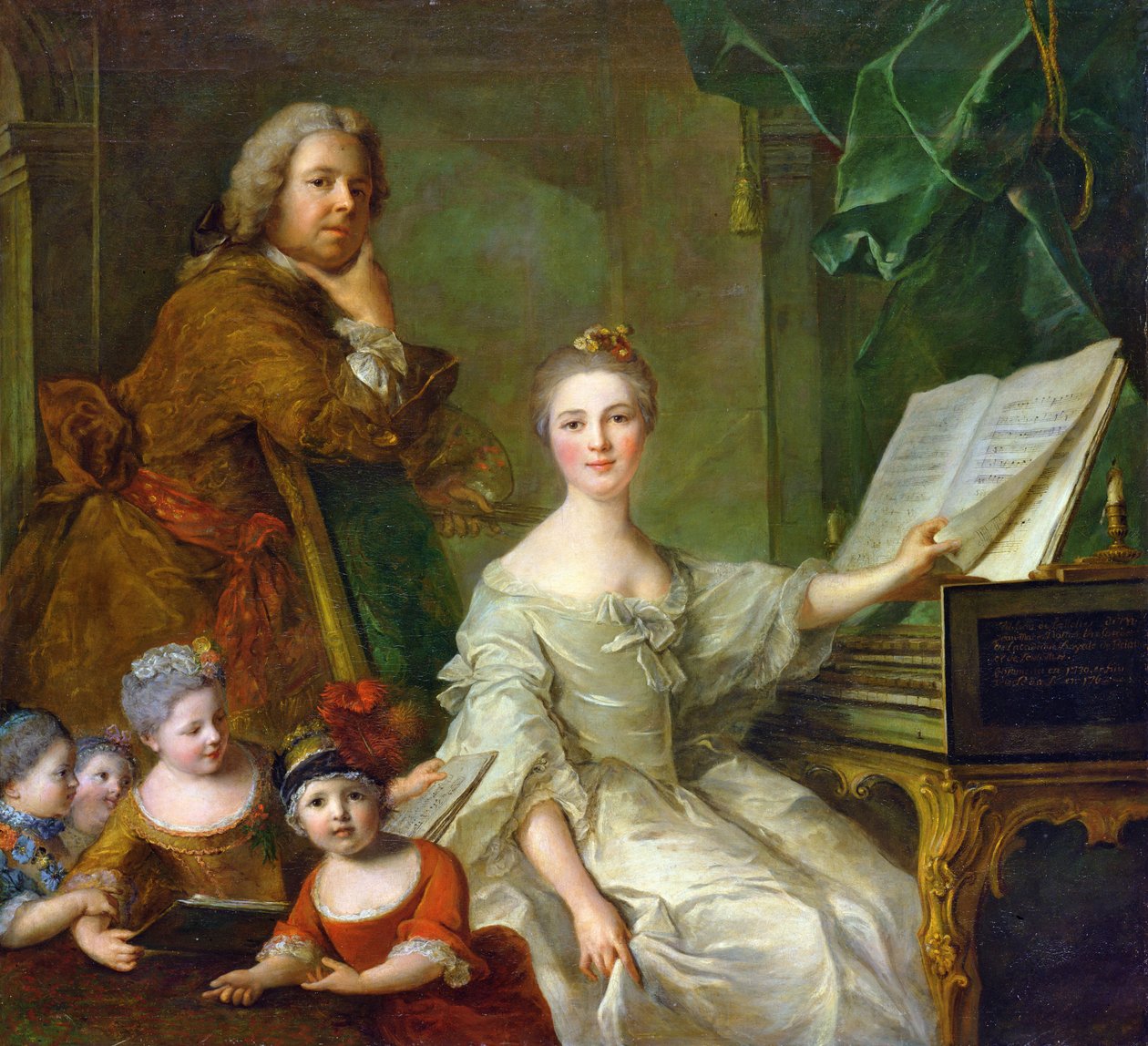 Konstnären och hans familj, 1730-62 av Jean Marc Nattier