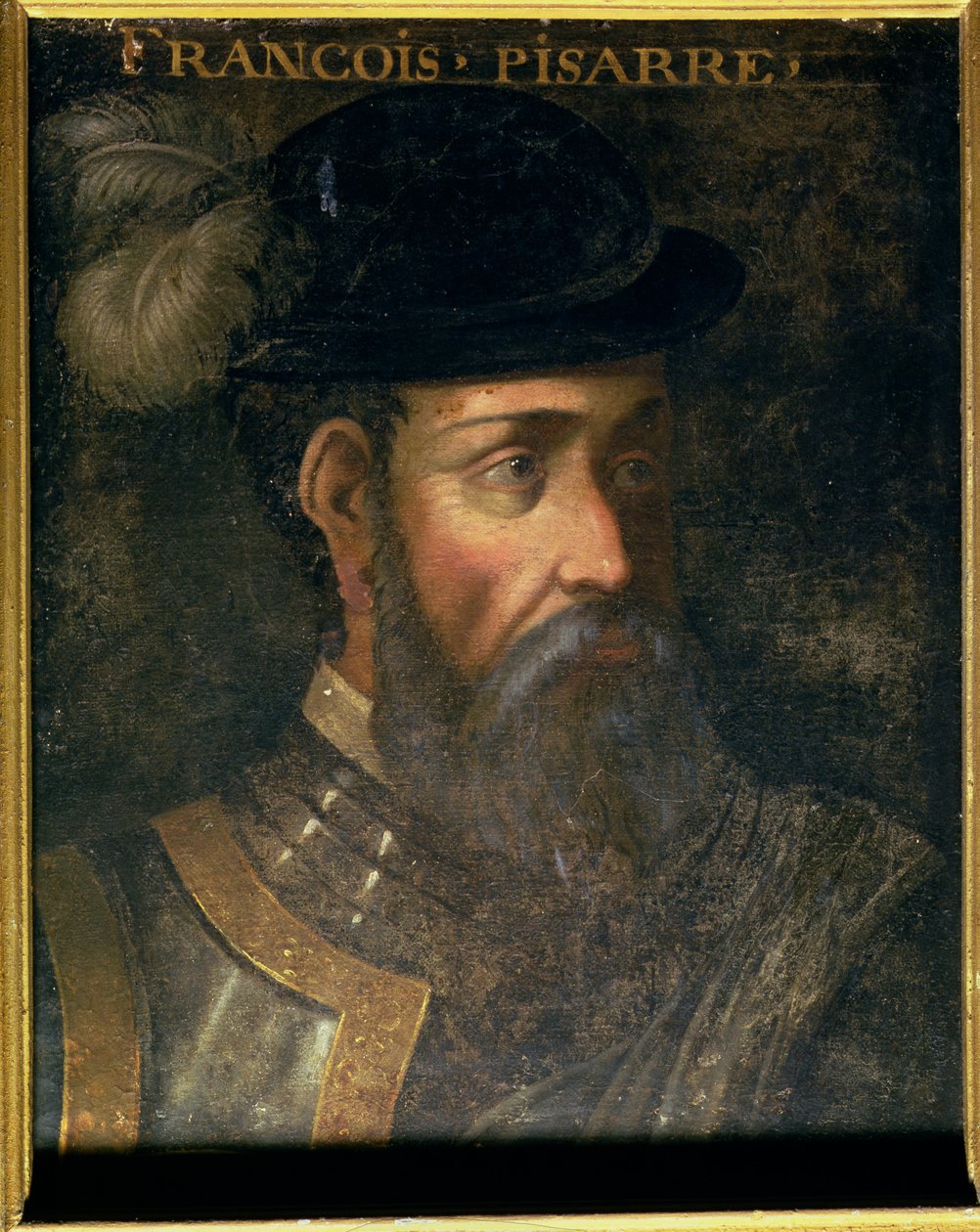 Porträtt av Francisco Pizarro (ca 1478-1541) spansk erövrare av Peru av Jean Laurent Mosnier