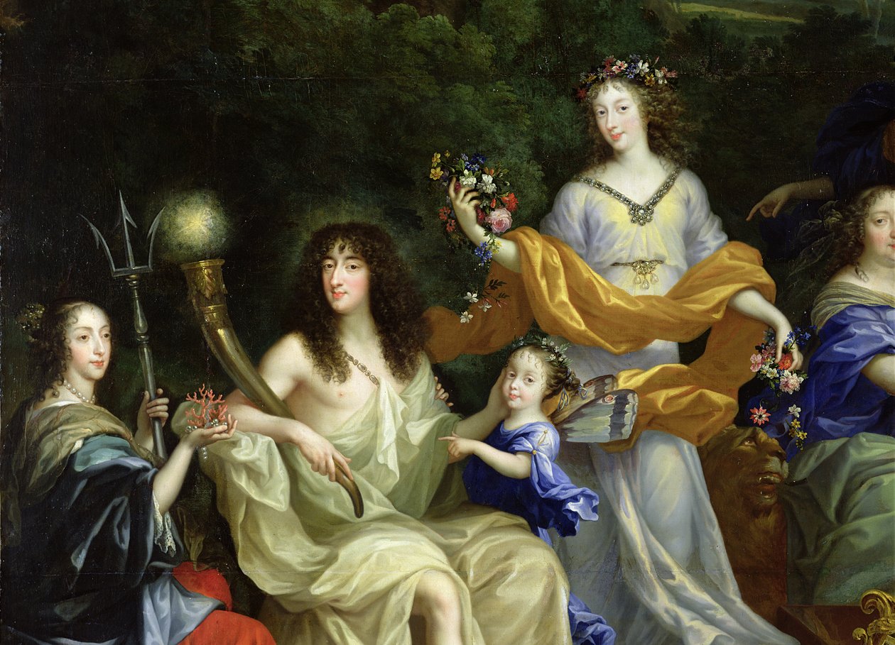 Ludvig XIV:s familj (1638-1715) 1670 (detalj av 60094) av Jean Nocret