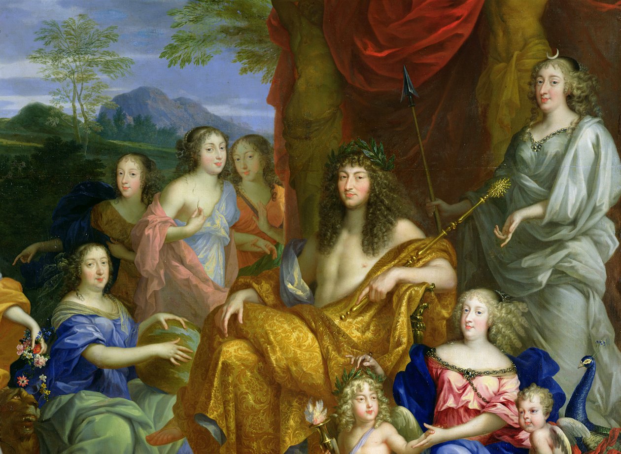 Ludvig XIV:s familj (1638-1715) 1670 (detalj av 60094) av Jean Nocret