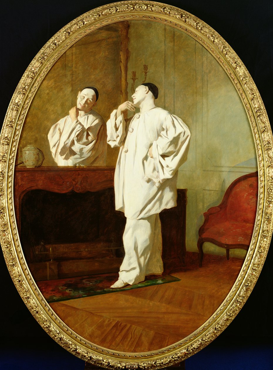 Porträtt av Charles Deburau (1829-73) av Jean Pezous
