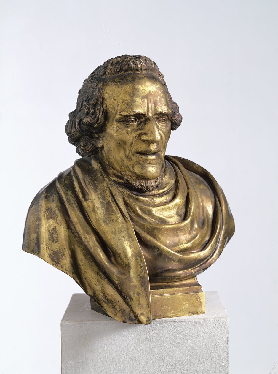 Porträtt av Moses Mendelssohn (1729-86), 1785 (brons) av Jean Pierre Antoine Tassaert