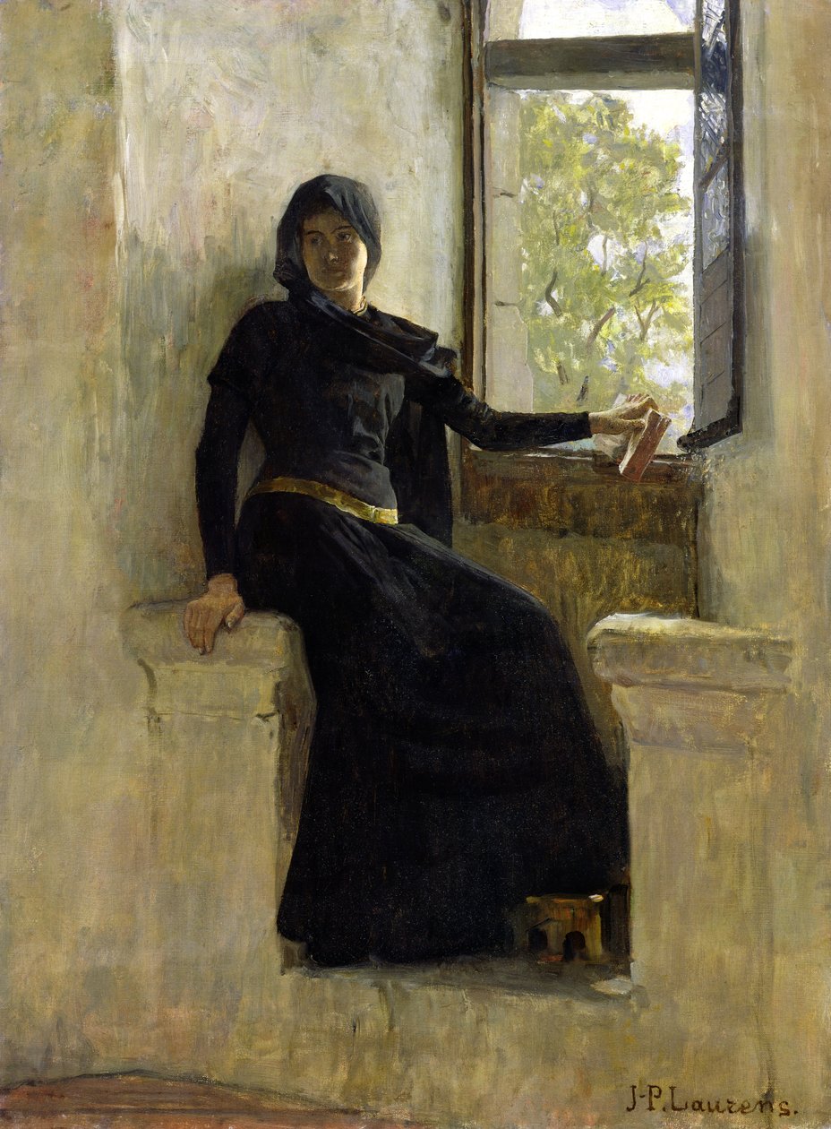Väntar, före 1905 av Jean Pierre Laurens