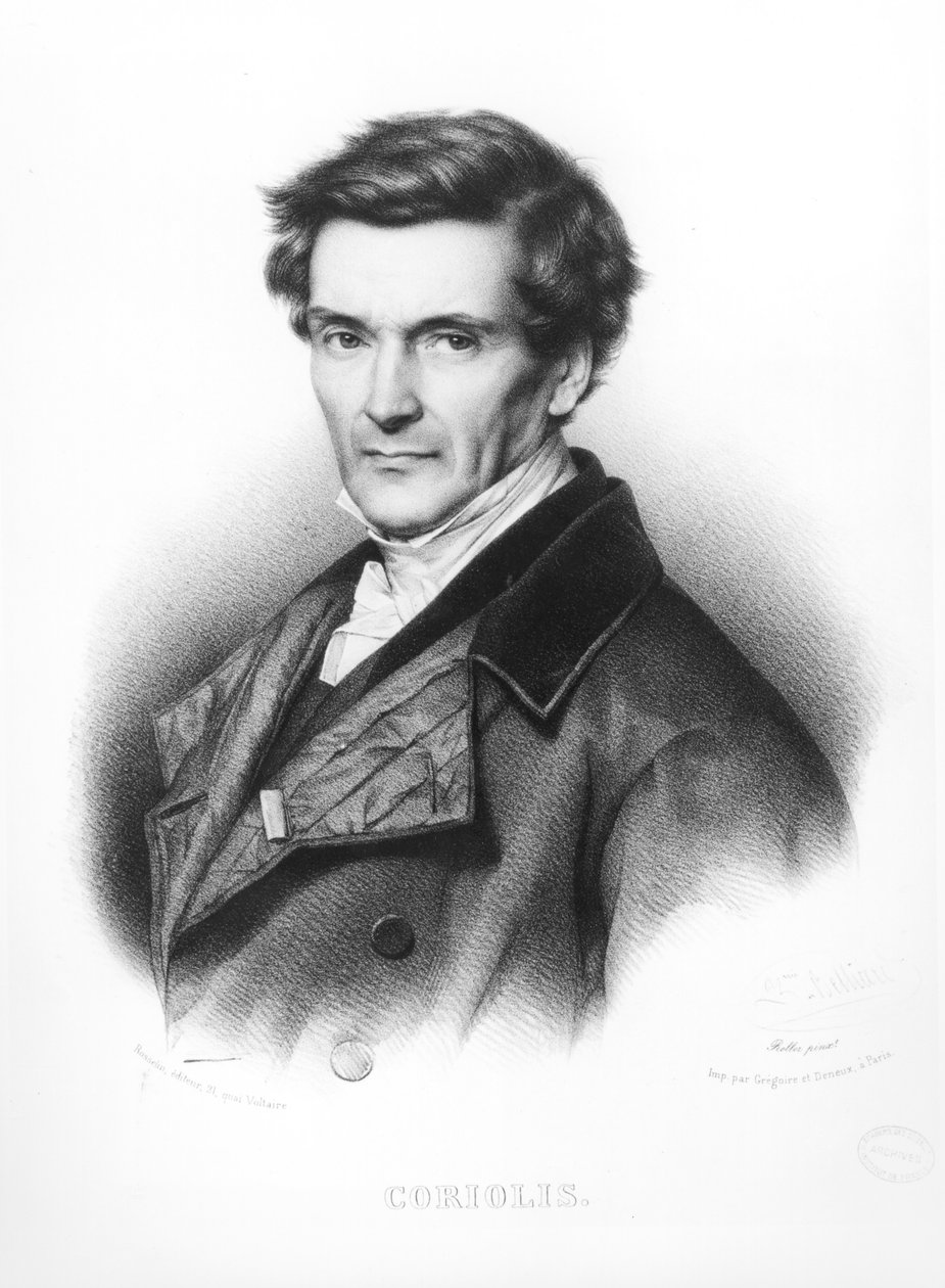 Porträtt av Gustave Gaspard Coriolis (1792-1843) graverad av Zephirin Felix Jean Marius Belliard (f.1798) av Jean Roller